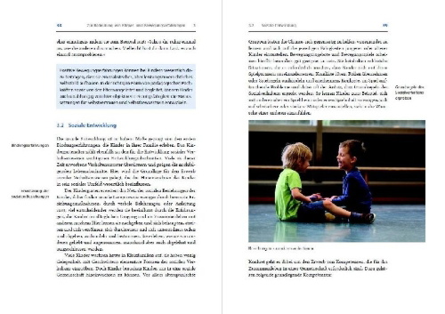 Buchcover und Innenansicht für das Buch: Handbuch Bewegungserziehung