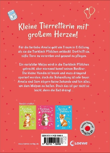 Buchcover und Innenansicht für das Buch: Animal Ark: Puppy in Peril