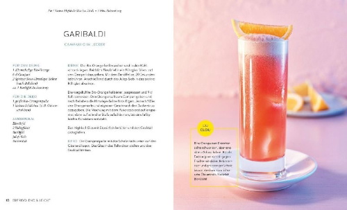 Buchcover und Innenansicht für das Buch: Cocktails