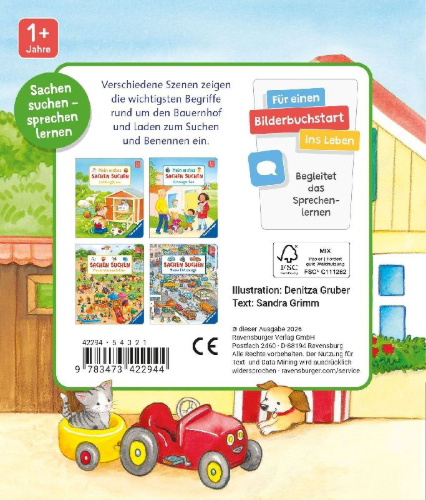 Buchcover und Innenansicht für das Buch: Mein erstes Sachen suchen: Bauernhof