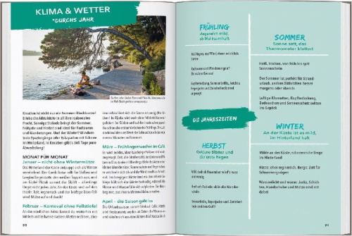 Buchcover und Innenansicht für das Buch: MARCO POLO OUTDOOR GUIDE Reiseführer Kroatische Küste