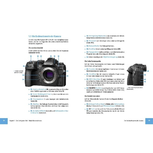 Buchcover und Innenansicht für das Buch: OM System OM-1 Mark II: Das umfangreiche Praxisbuch zu Ihrer Profi-Kamera