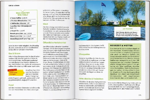 Buchcover und Innenansicht für das Buch: MARCO POLO Camper Guide Niederlande