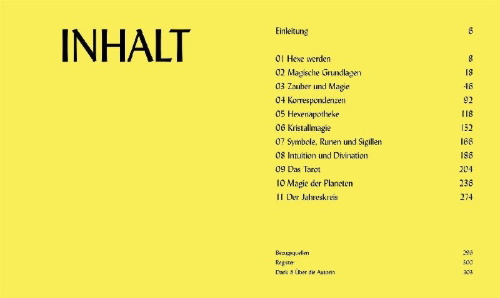 Buchcover und Innenansicht für das Buch: Die Magie der Hexenkunst