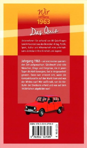 Buchcover und Innenansicht für das Buch: Wir vom Jahrgang 1963 - Das Quiz