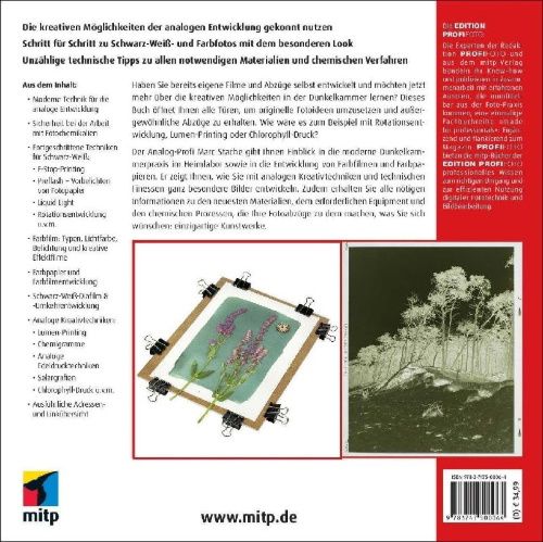 Buchcover und Innenansicht für das Buch: Analoge Fotografie