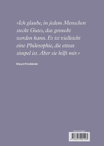 Buchcover und Innenansicht für das Buch: Margot Friedländer. Eine Stimme für das Leben