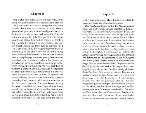 Buchcover und Innenansicht für das Buch: Animal Farm
