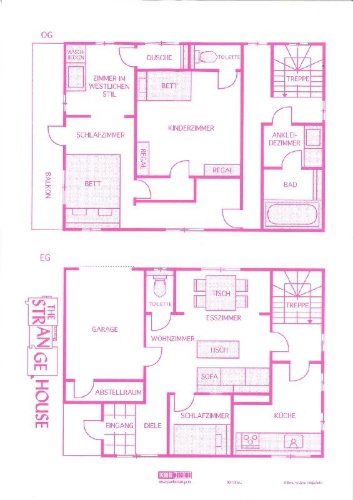 Buchcover und Innenansicht für das Buch: The Strange House 01