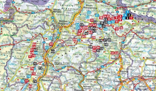 Buchcover und Innenansicht für das Buch: Dolomiten - Brenta - Gardasee