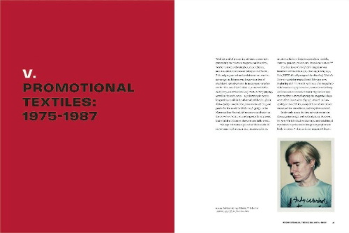 Buchcover und Innenansicht für das Buch: Andy Warhol: The Complete Textiles and Fashion