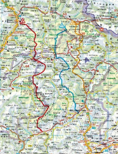 Buchcover und Innenansicht für das Buch: Dolomiten Höhenwege 1-3