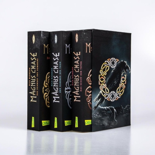 Buchcover und Innenansicht für das Buch: Magnus Chase: Magnus-Chase-Schuber (3 Bände im Taschenbuch-Schuber)