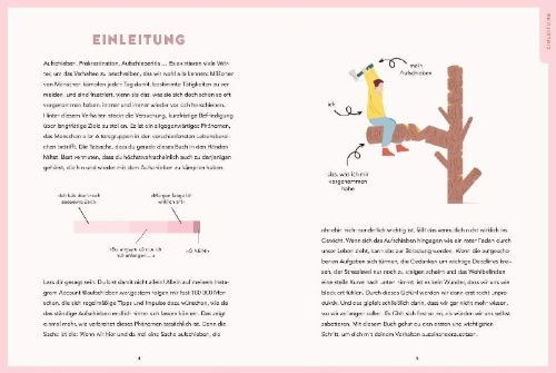 Buchcover und Innenansicht für das Buch: Aufschieben war gestern!