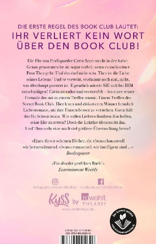 Buchcover und Innenansicht für das Buch: The Bromance Book Club
