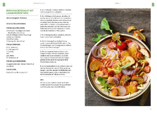 Buchcover und Innenansicht für das Buch: Die besten Salate von A-Z