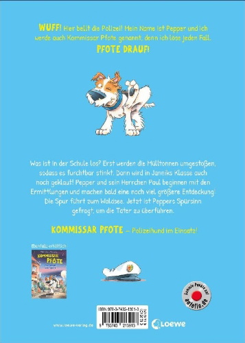 Buchcover und Innenansicht für das Buch: Kommissar Pfote (Band 7) - Spurensuche am Waldsee