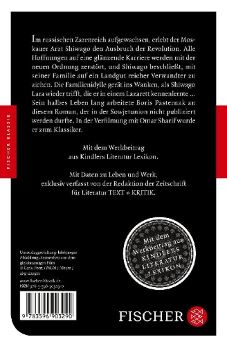 Buchcover und Innenansicht für das Buch: Doktor Shiwago