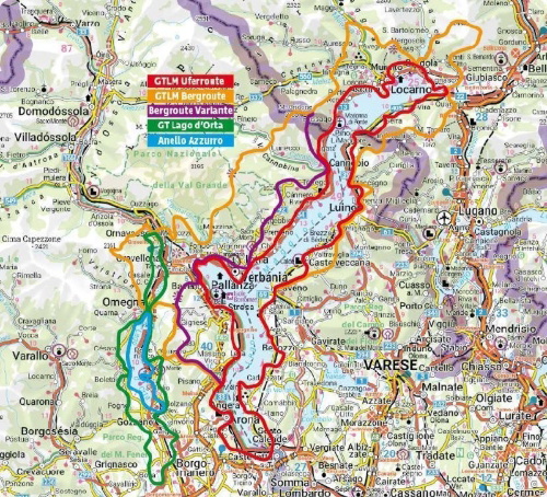 Buchcover und Innenansicht für das Buch: Grand Tour Lago Maggiore und Grand Tour Lago d'Orta