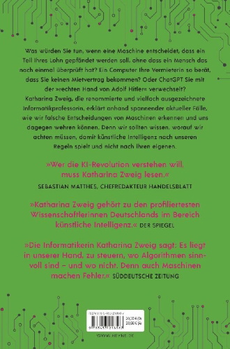 Buchcover und Innenansicht für das Buch: Die KI war's!