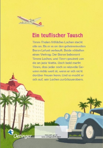 Buchcover und Innenansicht für das Buch: Timm Thaler oder Das verkaufte Lachen