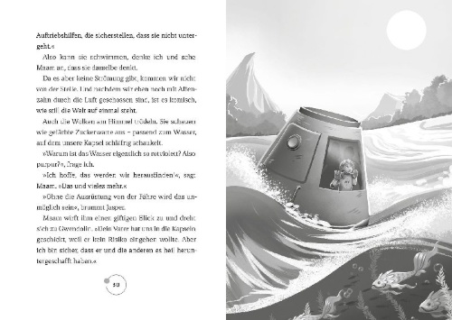 Buchcover und Innenansicht für das Buch: Erde 13 - Aufbruch ins Ungewisse (Erde 13, Bd. 1)
