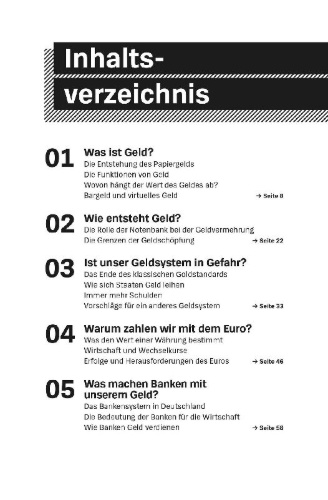 Buchcover und Innenansicht für das Buch: Was du schon immer über Geld wissen wolltest