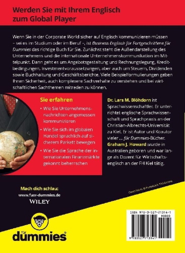 Buchcover und Innenansicht für das Buch: Business Englisch für Fortgeschrittene für Dummies