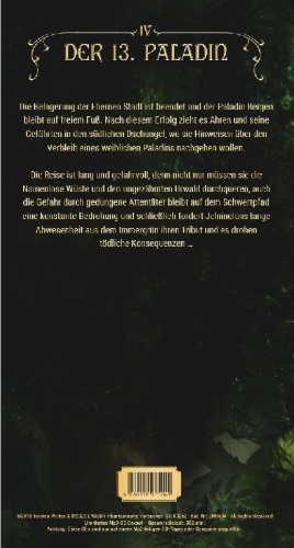 Buchcover und Innenansicht für das Buch: Die schlafende Mutter: Der 13. Paladin Band IV
