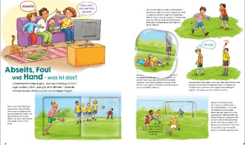 Buchcover und Innenansicht für das Buch: WAS IST WAS Junior Band 8 Fußball