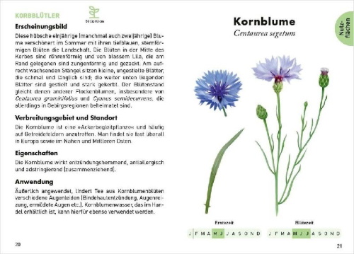 Buchcover und Innenansicht für das Buch: Le Petit guide des plantes médicinales