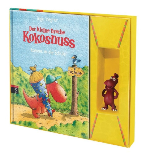 Buchcover und Innenansicht für das Buch: Der kleine Drache Kokosnuss - Die Geschenk-Box "Oskar" (Set)
