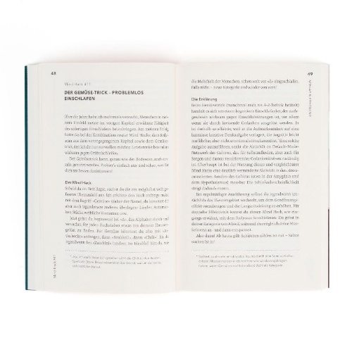 Buchcover und Innenansicht für das Buch: 99 Mind Hacks