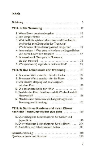 Buchcover und Innenansicht für das Buch: Trennungskinder