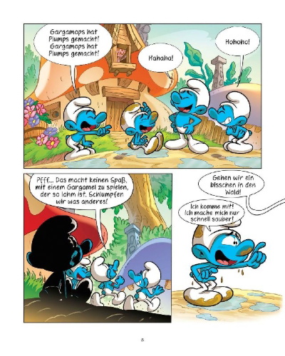 Buchcover und Innenansicht für das Buch: Grandir avec les Schtroumpfs 10