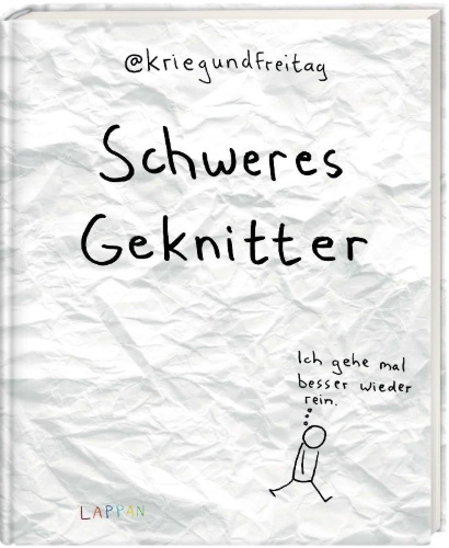 Buchcover und Innenansicht für das Buch: Schweres Geknitter