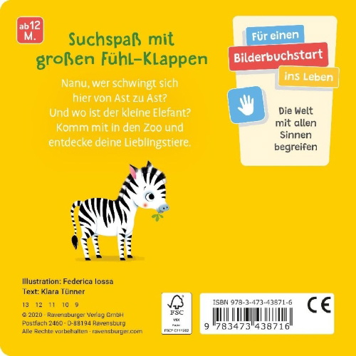 Buchcover und Innenansicht für das Buch: Wo bist du, kleiner Elefant?