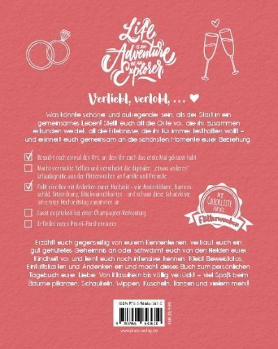 Buchcover und Innenansicht für das Buch: Die Bucket List für Honeymooner