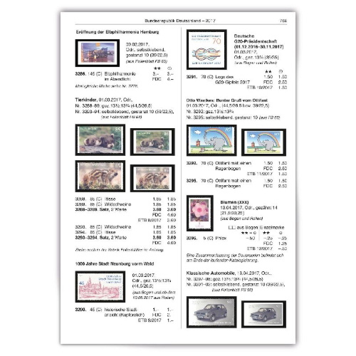Buchcover und Innenansicht für das Buch: DNK 2026 - Deutscher Briefmarkenkatalog 2026