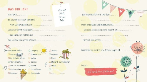 Buchcover und Innenansicht für das Buch: Meine Freundinnen und Freunde Floral