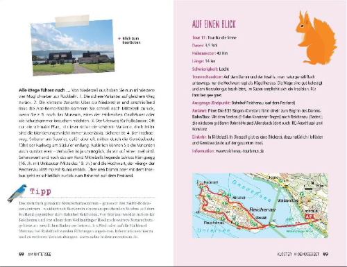 Buchcover und Innenansicht für das Buch: Wander dich glücklich Bodensee