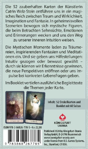 Buchcover und Innenansicht für das Buch: Mystische Momente (Oracle of Mystical Moments)