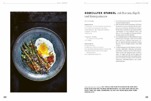 Buchcover und Innenansicht für das Buch: Kochbuch: Grill Gemüse - 80 vegetarische und kreative Rezepte vom Grillprofi, die kein Fleisch vermissen lassen.