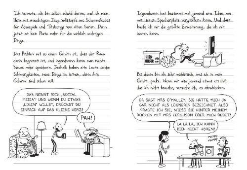 Buchcover und Innenansicht für das Buch: Diary of a Wimpy Kid 18