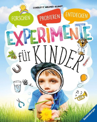 Buchcover und Innenansicht für das Buch: Experimente für Kinder