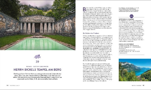 Buchcover und Innenansicht für das Buch: Secret Places Schweiz