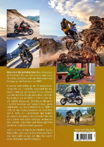 Buchcover und Innenansicht für das Buch: Ride - Die besten Reisemotorräder: neu & gebraucht