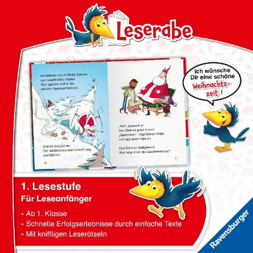 Buchcover und Innenansicht für das Buch: Leserabe Sonderausgaben - Zauberhafte Weihnachtsgeschichten für Erstleser