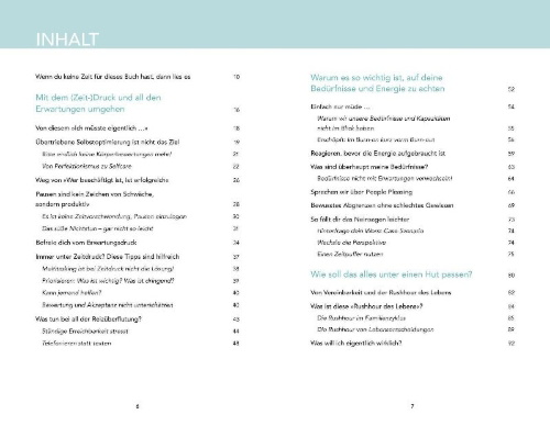Buchcover und Innenansicht für das Buch: Less Stress In Your 30s