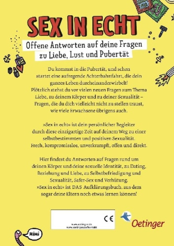 Buchcover und Innenansicht für das Buch: Sex in echt